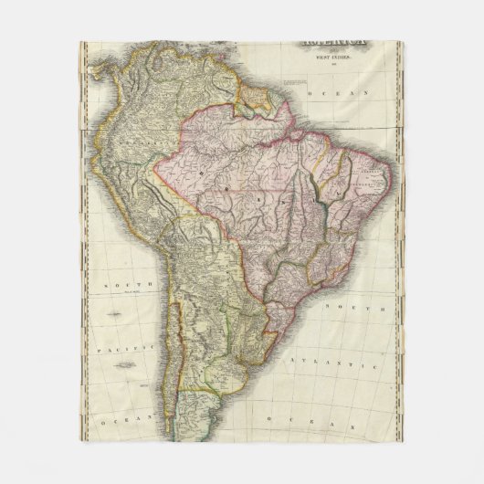 Composiet Zuid-Amerika, West Indies Fleece Deken (Voorkant)