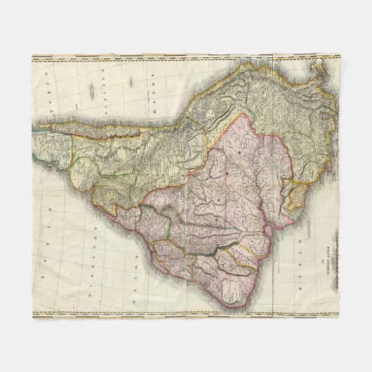 Composiet Zuid-Amerika, West Indies Fleece Deken (Voorkant (Horizontaal))