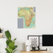 ComposietAfrika met scheepvaartroutes Poster (Thuiskantoor)