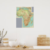 ComposietAfrika met scheepvaartroutes Poster (Keuken)