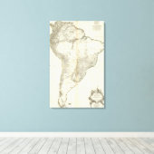 ComposietAmerikaanse gegraveerde kaart Canvas Afdruk (Insitu (Houten vloer))