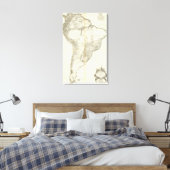 ComposietAmerikaanse gegraveerde kaart Canvas Afdruk (Insitu (Slaapkamer))