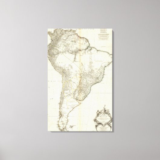 ComposietAmerikaanse gegraveerde kaart Canvas Afdruk (Voorkant)