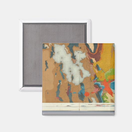 Composietgeologische kaarten IV, 40e parallelle en Magneet (Voorkant / Achterkant)