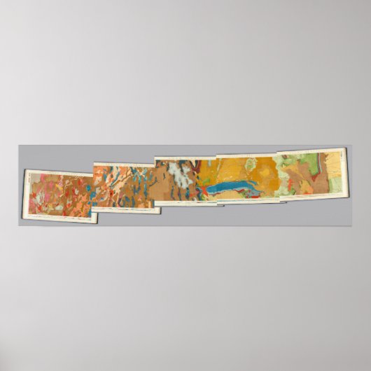 Composietgeologische kaarten IV, 40e parallelle en Poster (Voorkant)