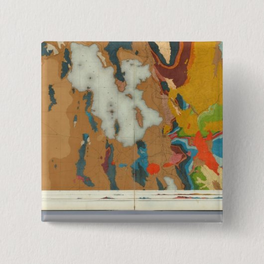 Composietgeologische kaarten IV, 40e parallelle en Vierkante Button 5,1 Cm (Voorkant)