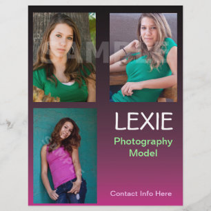 Composietkaarten voor modellen en acteurs flyer