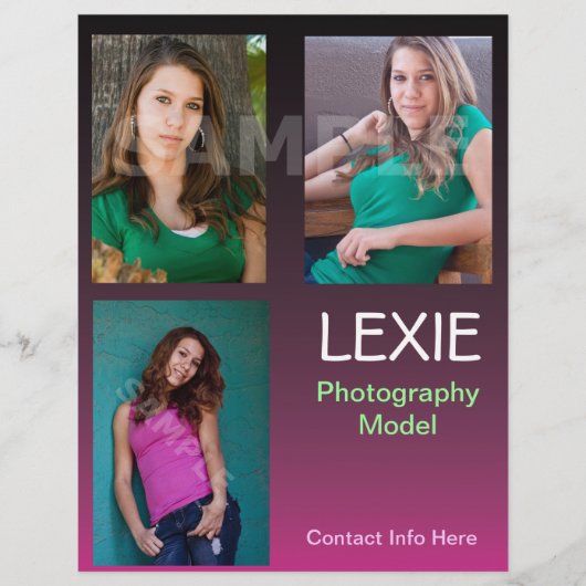 Composietkaarten voor modellen en acteurs flyer (Voorkant)