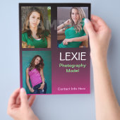 Composietkaarten voor modellen en acteurs flyer (Hand)