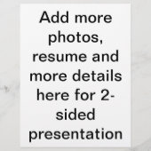 ComposietKaarten voor modellen en actoren Flyer (Achterkant)