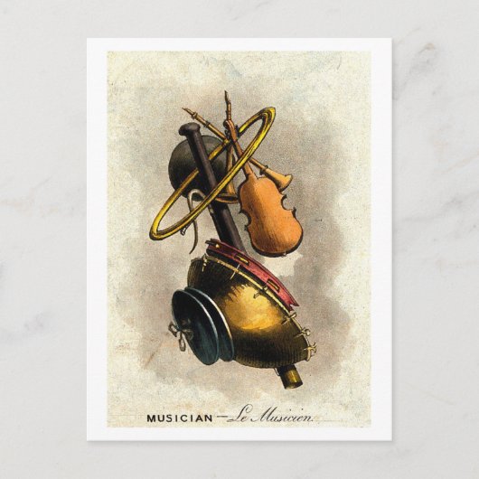 Composietportretten van beroepen: Musicus  Briefkaart (Voorkant)