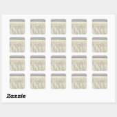 Composiettopografische kaarten IV Vierkante Sticker (Vel)