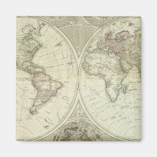 Composietwereld of terraquedisch wereldbol magneet