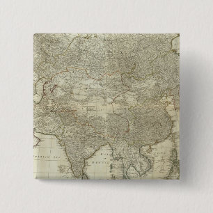 Composite Asia, eilanden volgens d'Anville Vierkante Button 5,1 Cm