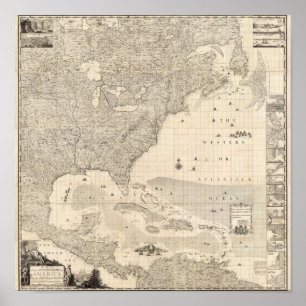 Composite British Empire in Amerika Poster