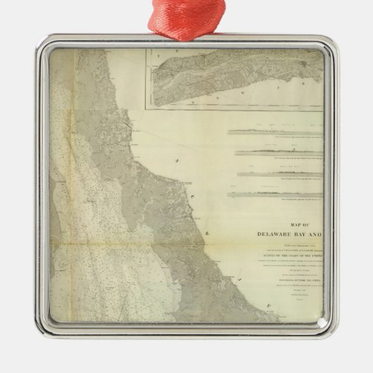 Composite Delaware Bay, River Metalen Ornament (Voorkant)