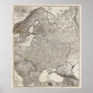 Composite Eastern Europe, Noorwegen, Zweden Poster