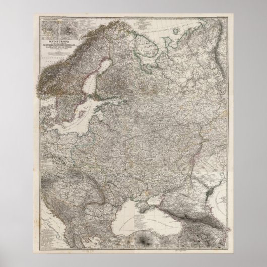 Composite Eastern Europe, Noorwegen, Zweden Poster (Voorkant)