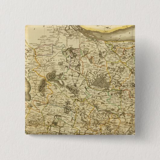 Composite Fife, Kinross Vierkante Button 5,1 Cm (Voorkant)