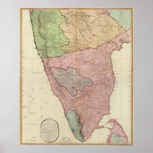 Composite India-schiereiland Poster (Voorkant)