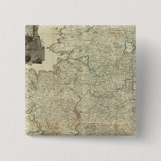 Composite Ireland Vierkante Button 5,1 Cm (Voorkant)