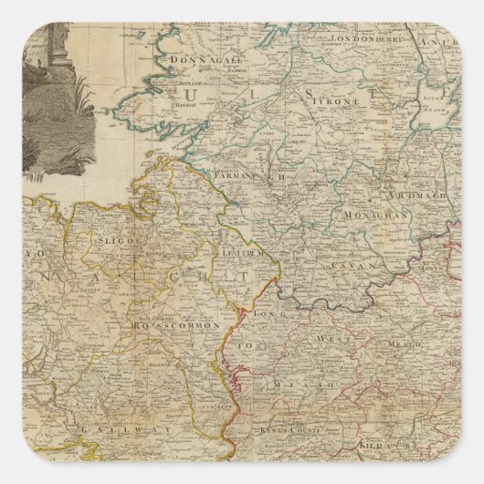 Composite Ireland Vierkante Sticker (Voorkant)