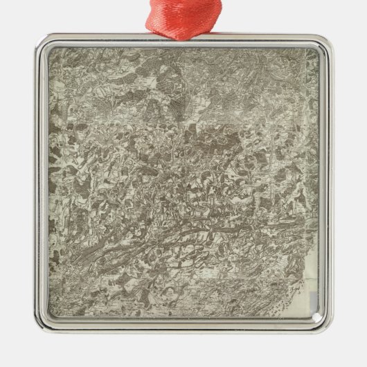 Composite Map of France 5 Metalen Ornament (Voorkant)