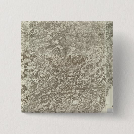 Composite Map of France 5 Vierkante Button 5,1 Cm (Voorkant)