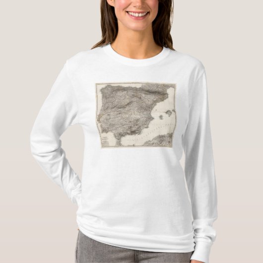 Composite Spanien, Portugal in 4-Blattern T-shirt (Voorkant)