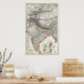 CompositeMap of India, Asia Poster (Keuken)