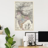 CompositeMap of India, Asia Poster (Thuiskantoor)