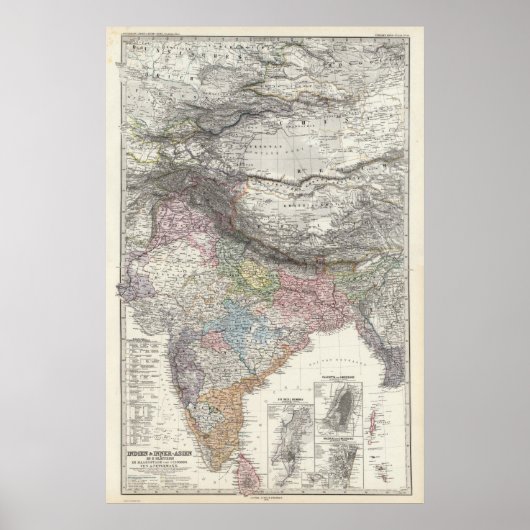 CompositeMap of India, Asia Poster (Voorkant)