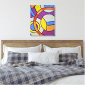 Compositie #14 van Michael Moffa Canvas Afdruk (Insitu (Slaapkamer))
