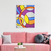 Compositie #14 van Michael Moffa Canvas Afdruk (Insitu (Woonkamer))