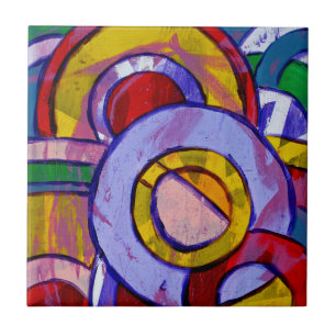 Compositie #19 van Michael Moffa Tegeltje