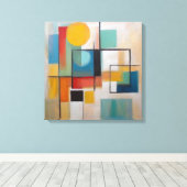Compositie 2204 - Ingewikkeld Canvas Print (Insitu (Houten vloer))