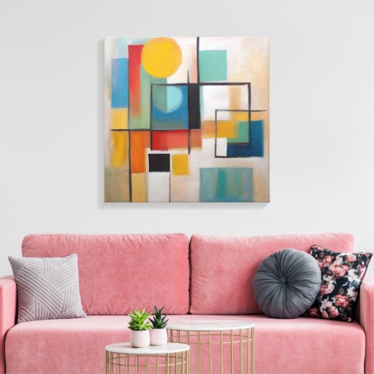Compositie 2204 - Ingewikkeld Canvas Print (Insitu (Woonkamer))