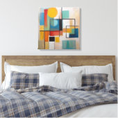 Compositie 2204 - Ingewikkeld Canvas Print (Insitu (Slaapkamer))