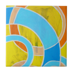 Compositie #23 van Michael Moffa Tegeltje