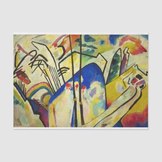 Compositie 4 door Wassily Kandinsky Tissuepapier (Voorkant)