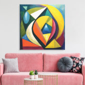 Compositie 801 - Uitgerekte canvas Print (Insitu (Woonkamer))