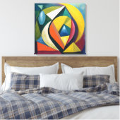 Compositie 801 - Uitgerekte canvas Print (Insitu (Slaapkamer))