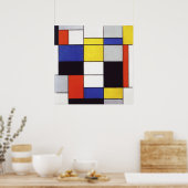 Compositie A van Piet Mondriaan Poster (Keuken)
