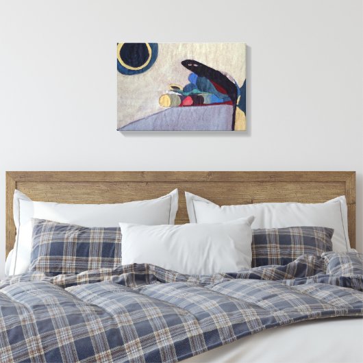 "Compositie", Abstracte kunst gewikkeld doek Canvas Afdruk (Insitu (Slaapkamer))