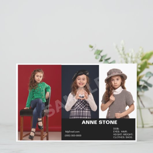 Compositie Acteur Model Headshot Kinderen Zed (Staand voorkant)