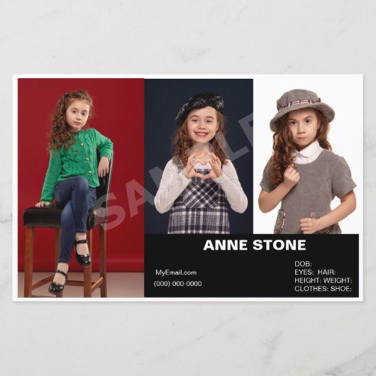 Compositie Acteur Model Headshot Kinderen Zed (Voorkant)