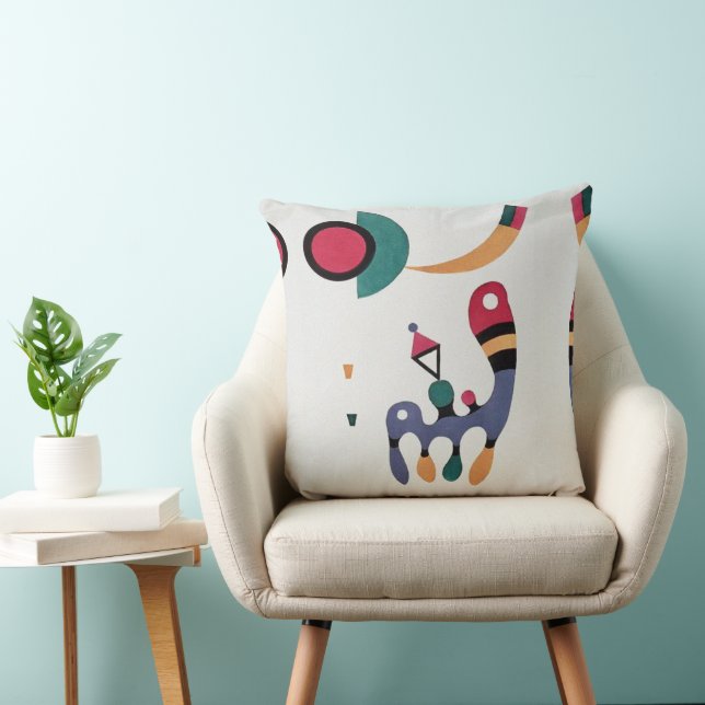 Compositie Biomorfe Abstractie - Kandinsky Kussen (Stoel)