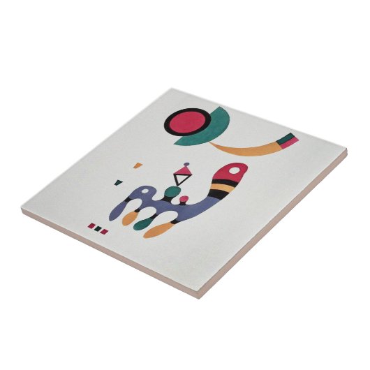 Compositie Biomorfe Abstractie- Kandinsky Tegeltje (Zijkant)