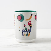 Compositie Biomorfe Abstractie - Kandinsky Tweekleurige Koffiemok (Center)