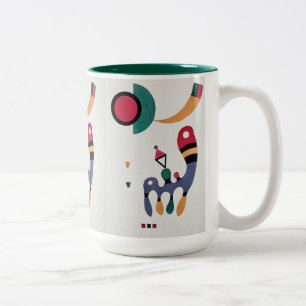 Compositie Biomorfe Abstractie - Kandinsky Tweekleurige Koffiemok